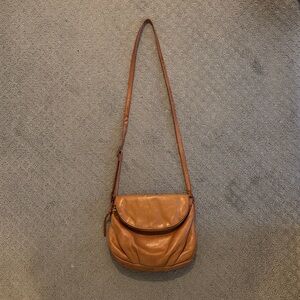 Margot Tan Leather Shoulder Bag